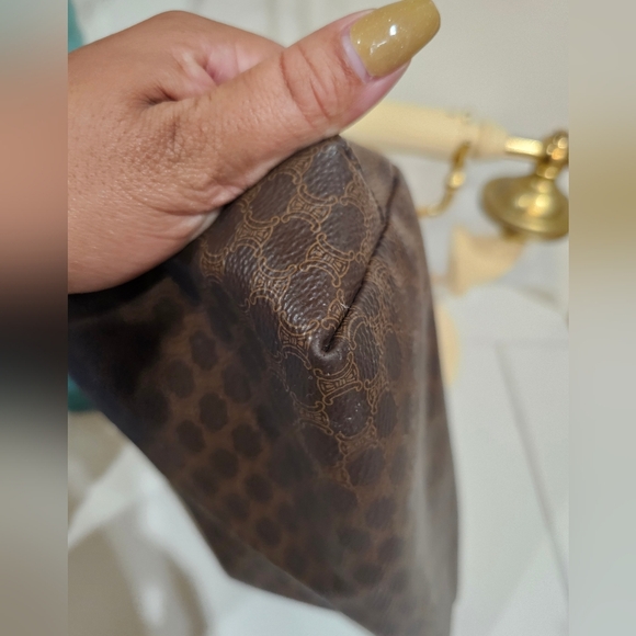 Vintage Celine Macadam Coated Canvas Cosmetic Pouch. - Picture 9 of 17